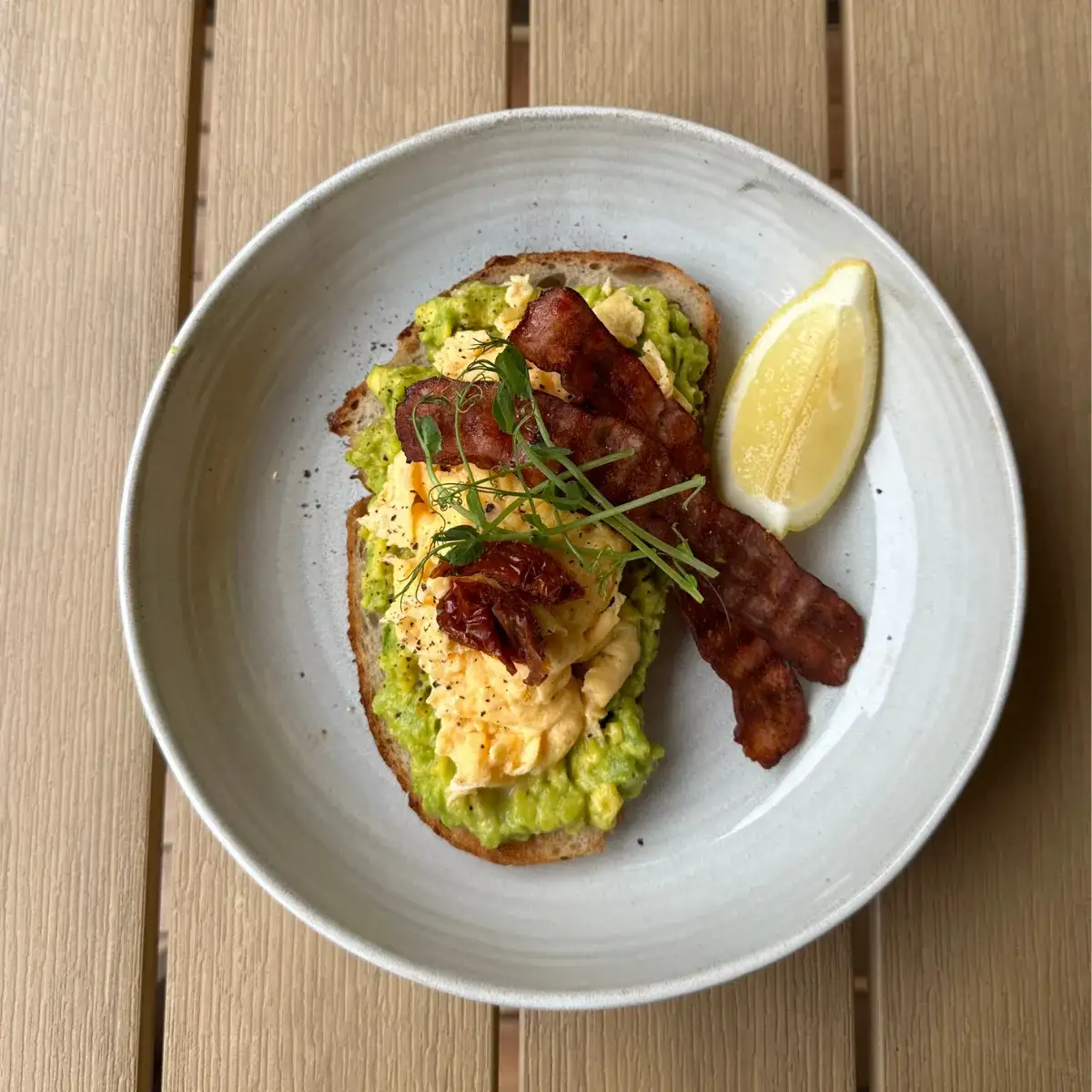 Bacon Scrambled Eggs Toast at Thongyib Thongyod Brunch & Cafe, Ao Nang
