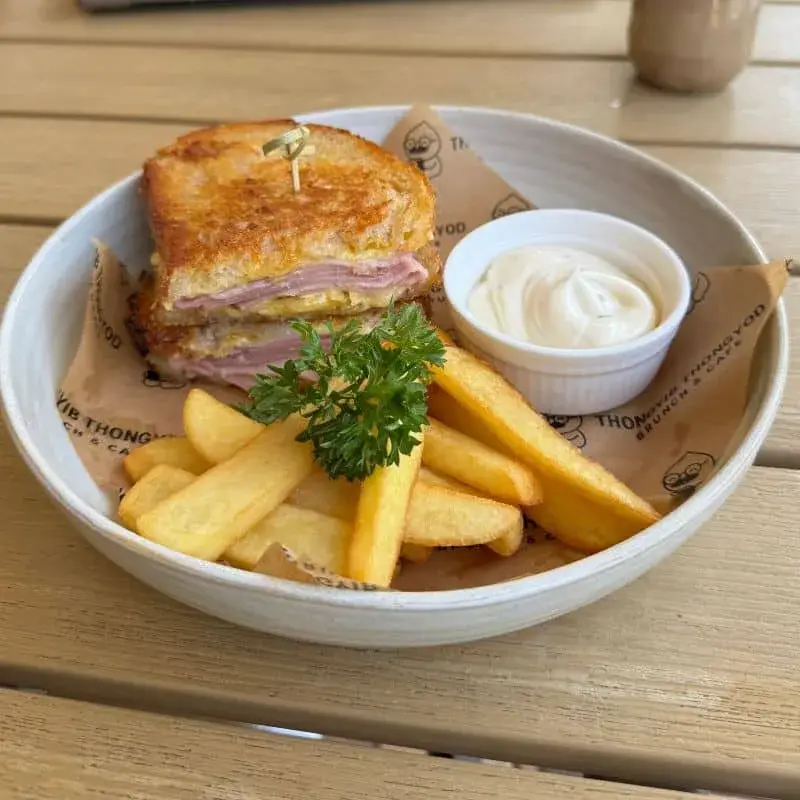 Ham & cheese, golden fries — Thongyib Thongyod, Ao Nang