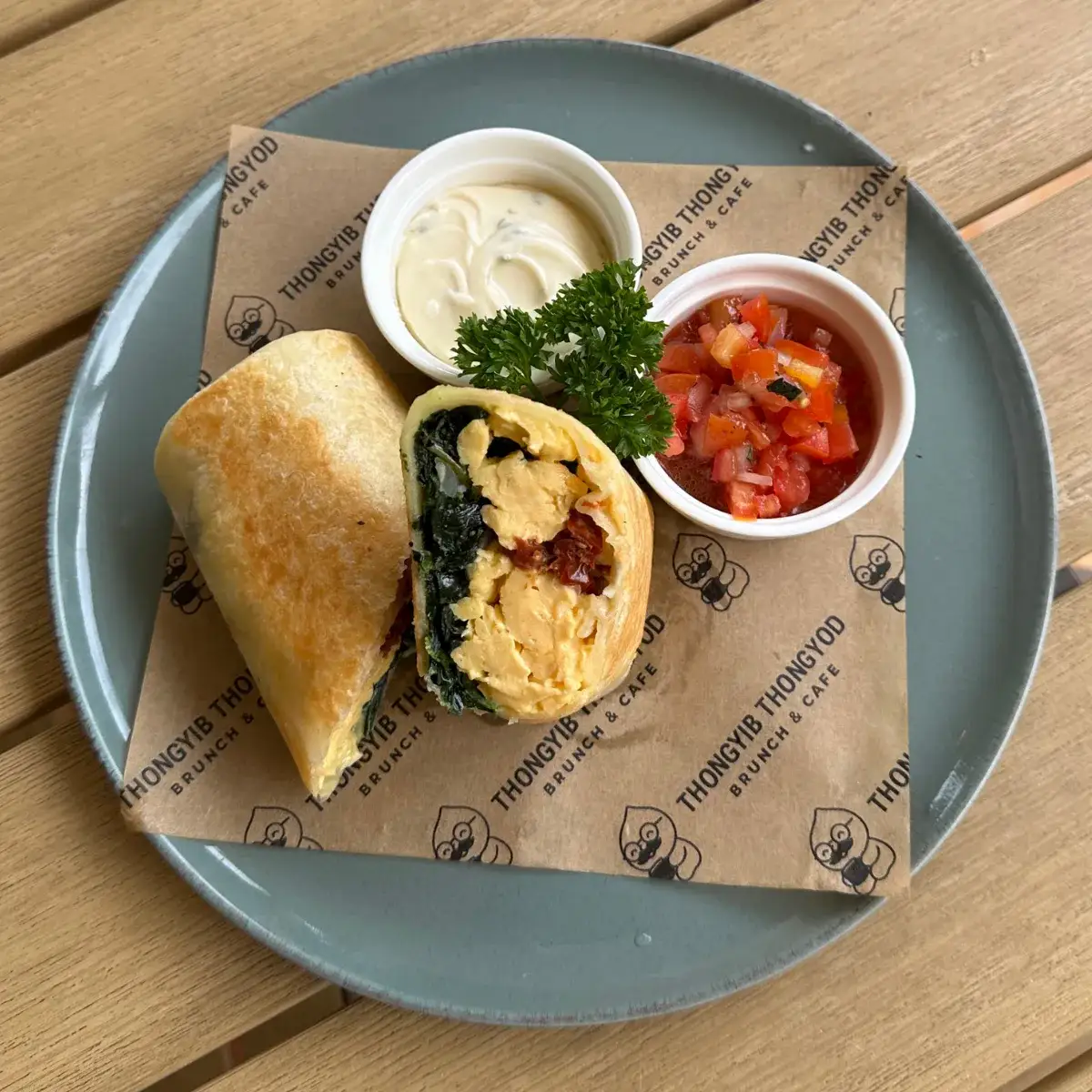 Scrambled Eggs Feta Wrap at Thongyib Thongyod Brunch & Cafe, Ao Nang