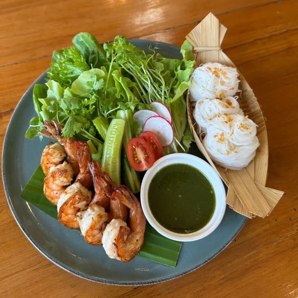 Spicy Grilled Shrimp (Miang Kung Yang) at Thongyib Thongyod Brunch & Cafe, Ao Nang
