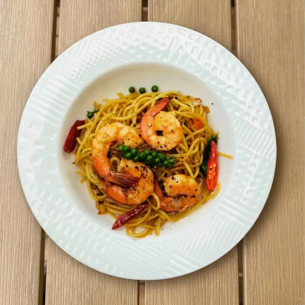 Spaghetti Spicy Shrimp at Thongyib Thongyod Brunch & Cafe, Ao Nang
