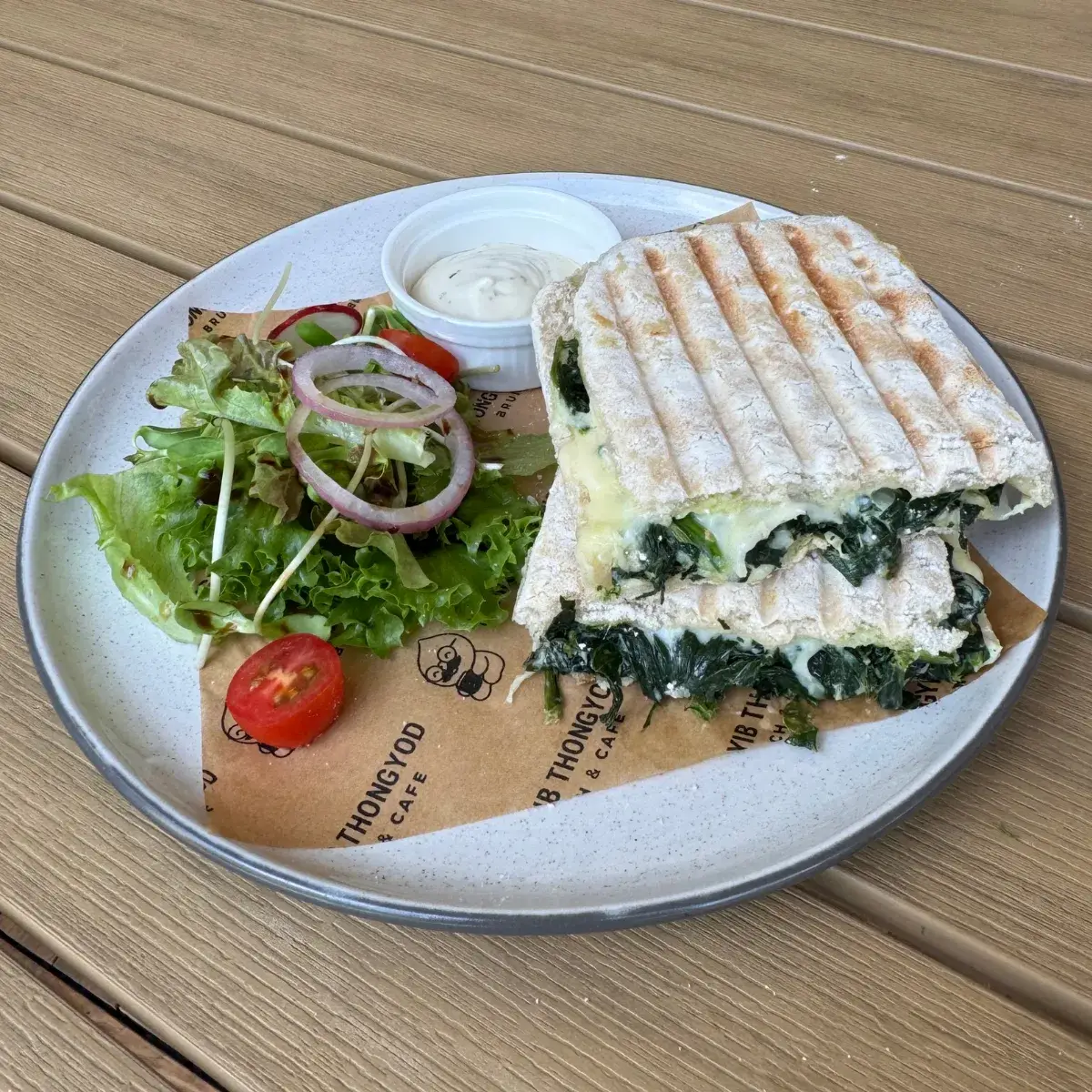 Spinach Cheese Panini at Thongyib Thongyod Brunch & Cafe, Ao Nang