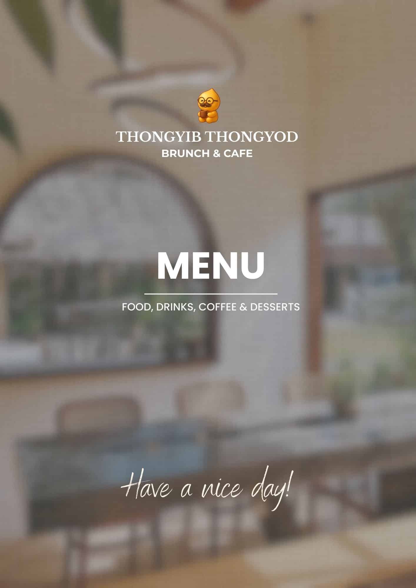 Menu Thongyib Thongyod