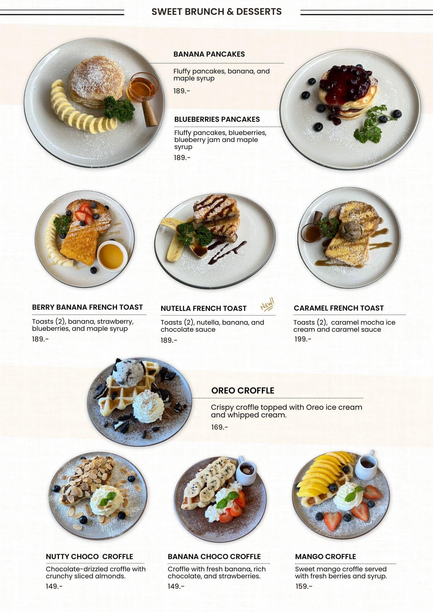 Pancakes, French Toasts & Croffles